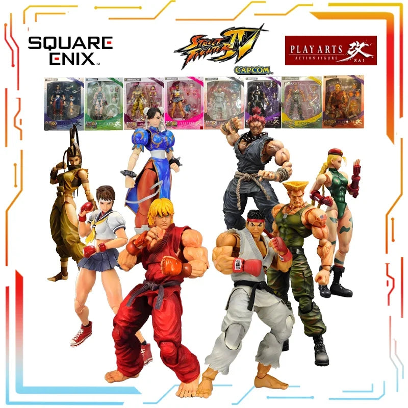 SQUARE ENIX Original PLAY ARTS Modified Finished Movable Doll Street Fighter 4 Anime Action Figure Model Toys Gifts for Boys