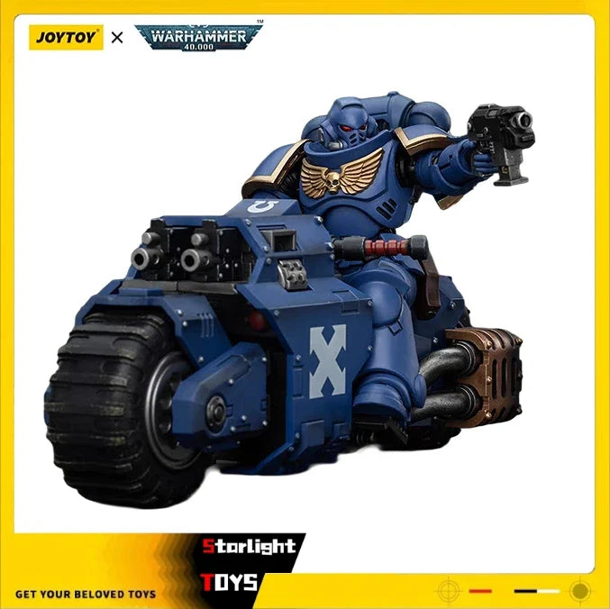 JOYTOY 1/18 Action Figure Warhammer 40K Space Marines Ultramarines Outriders Toys Model Ornaments Collection Gifts