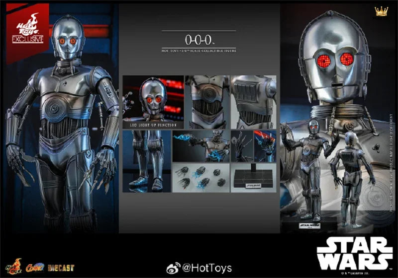 HotToys 1/6Star Wars: Dark Forces Alloy C-3PO 0-0-0 CMS016 Collection Action Figure Model Toys 29CM (Eye lights can be lit)
