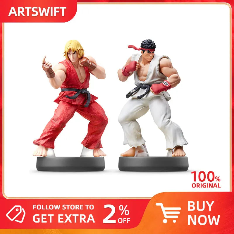 ARTSWIFT Store Super Smash Ryu Ken Street Fighters Figure Original Asian Version Region Free In Stock Gifs For Friends Men