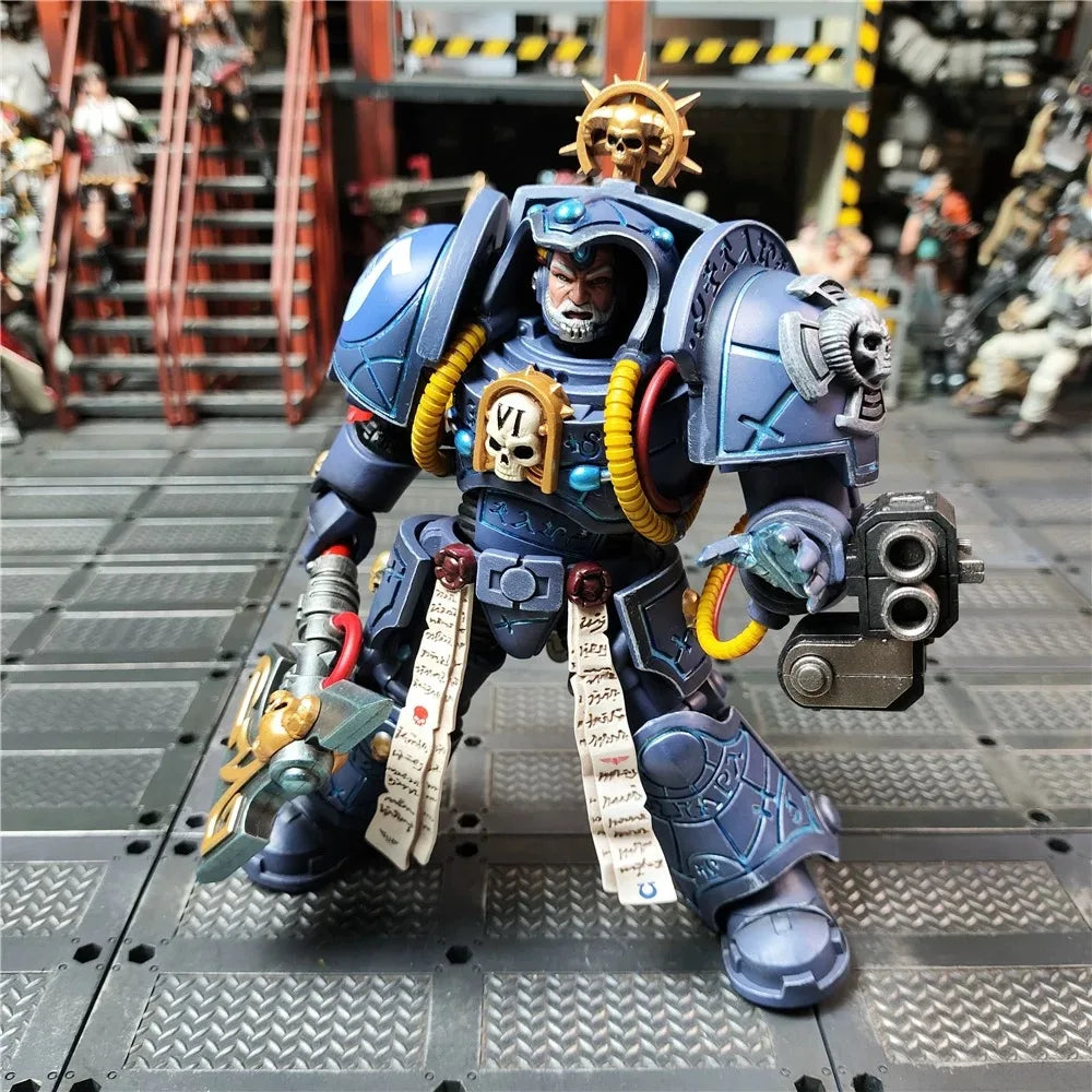 【In Stock】JOYTOY Warhammer 40K Ultramarine Terminator Armor Think Tank Armor 1/18 Action Figure