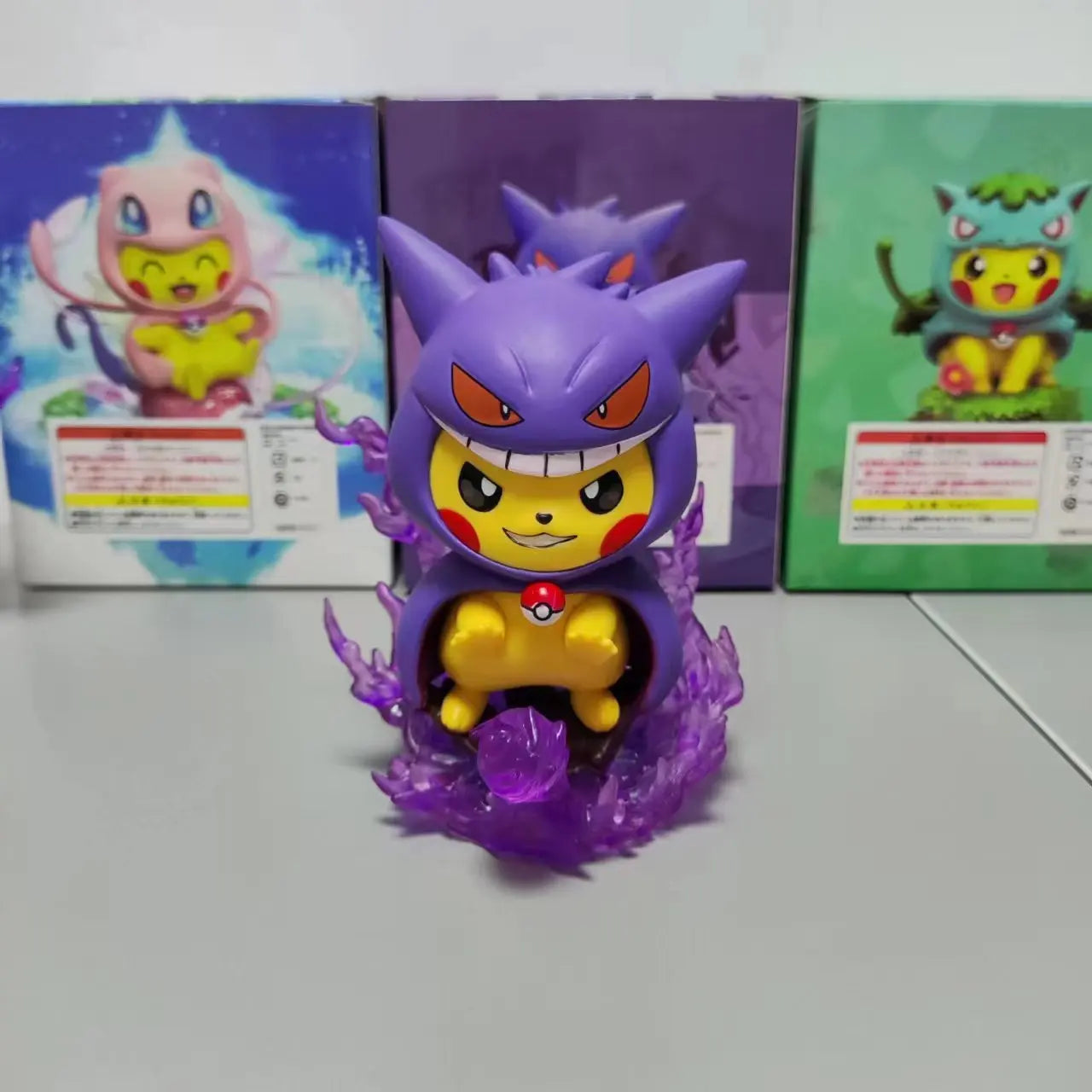 Anime Pokemon 12CM Pikachu Cosplay Action Figure Mini Q Cute Cartoon PVC Model Toys Children Gifts