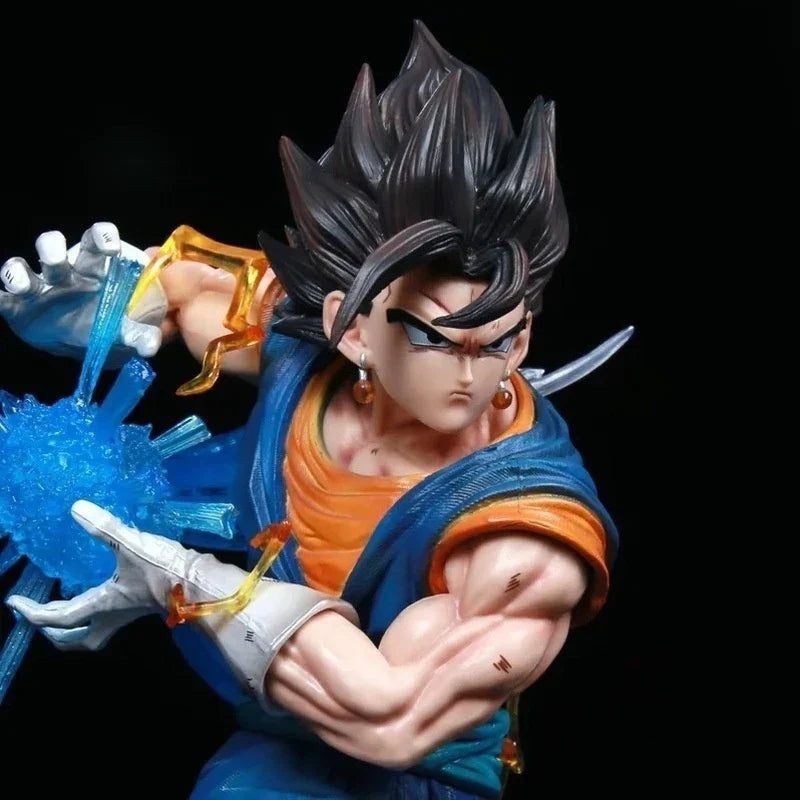 46cm Dragon Ball Vegetto Combat Posture Japan Anime Figure Model Statue Boys Collection Desktop Decoration Ornament Toy Gifts