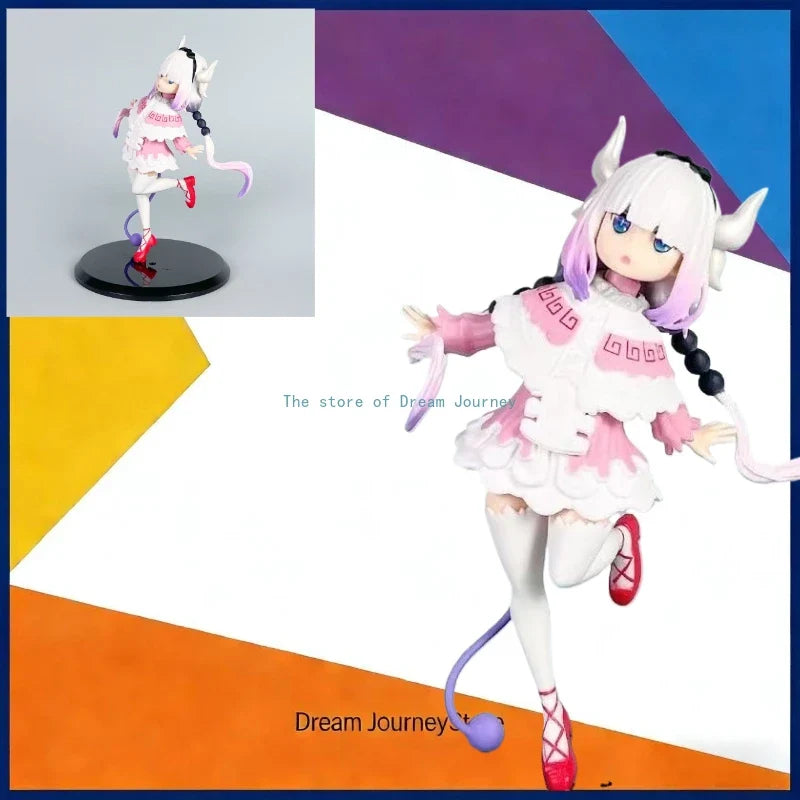 Kobayashi Magic Maid Animation Kangna Two-dimensional Round Hill Beautiful Girl Cute Model Desktop Ornament Gift Figure