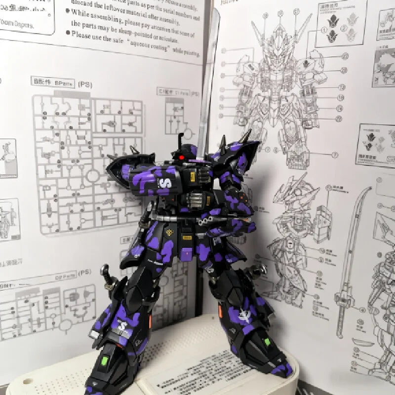 New HG 1/144 Xingyuanshe Efreet Dark Night Camouflage Assembly Model Kit Mecha Action Figures Decor WIth Water Sticker Toys Gift