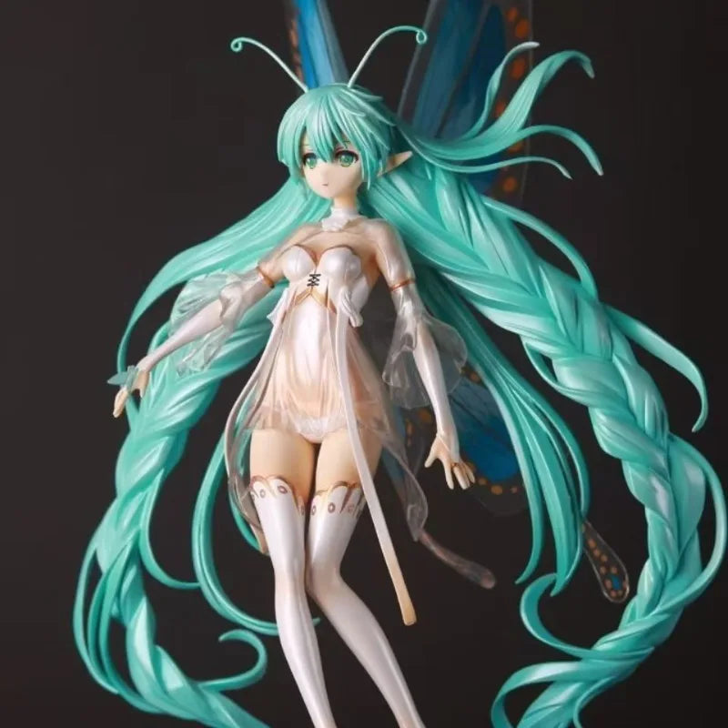 33cm 1/7 Hatsune Miku Butterfly pretty Girl Figure Sexy Anime Model Decoration Birthday Festival Gift