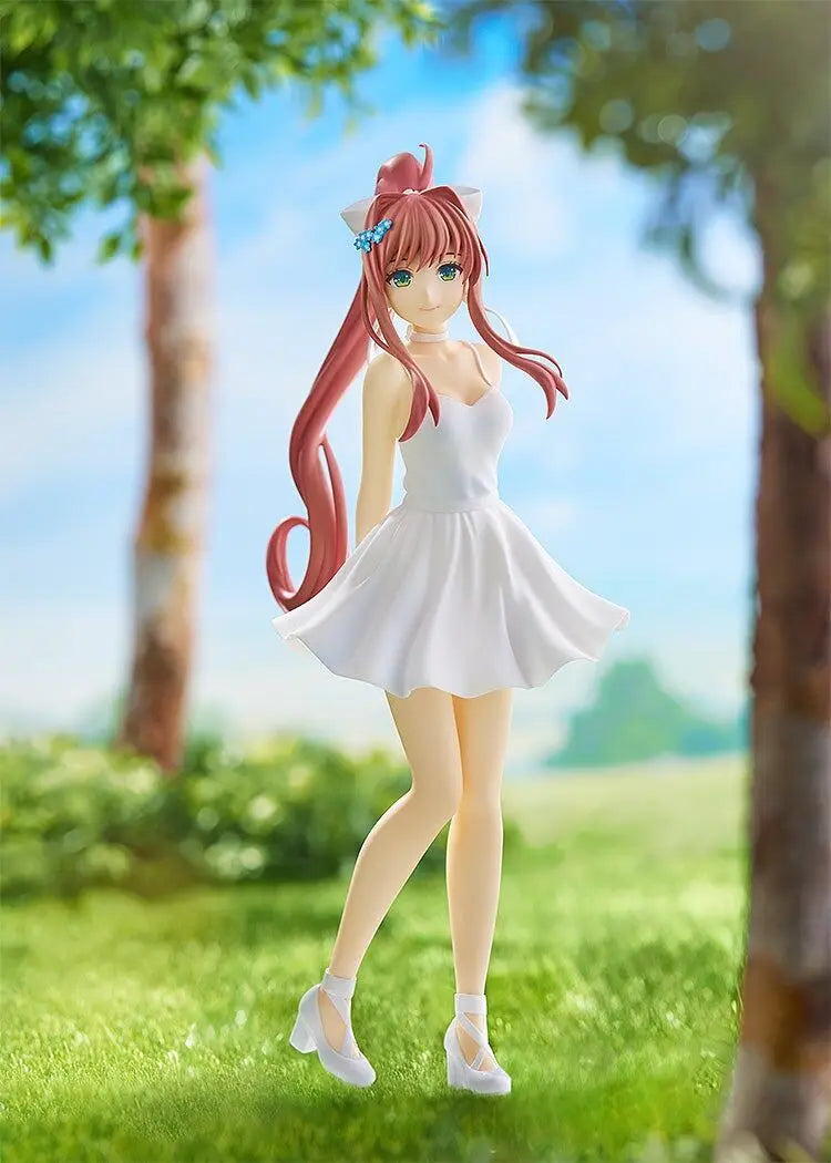 Monika White Dress Anime Girl Figure Pop Up Parade Literature Club! Sayori Action Figure Natsuki/Yuri Figurine Model Doll Toys
