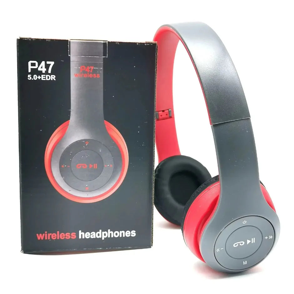 P47 Universally Wireless Bluetooth Noise Cancelling Headphones Gamer Stereo Headset Wireless Sports Game Headset For IOS Android
