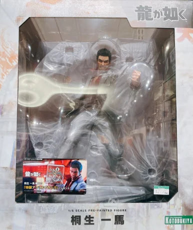 '-In Stock Original Kotobukiya Ryu Ga Gotoku Majima Gorō Kazuma Kiryu Anime Statue1/6 Figure Gift Model Collection