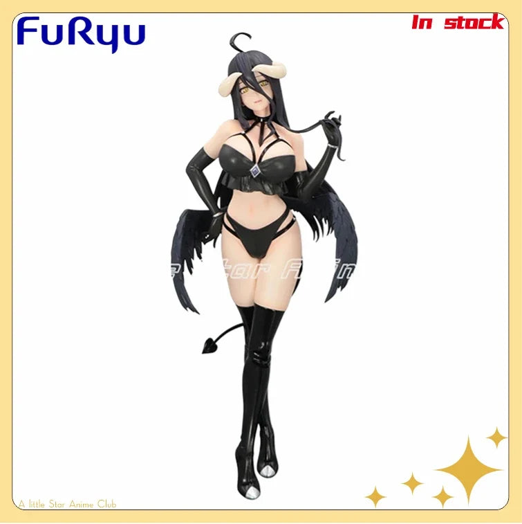 In Stock Original FuRyu BiCute Dark Figure OVERLORD Albedo Devil Girl Anime Figure Model Collection Toys