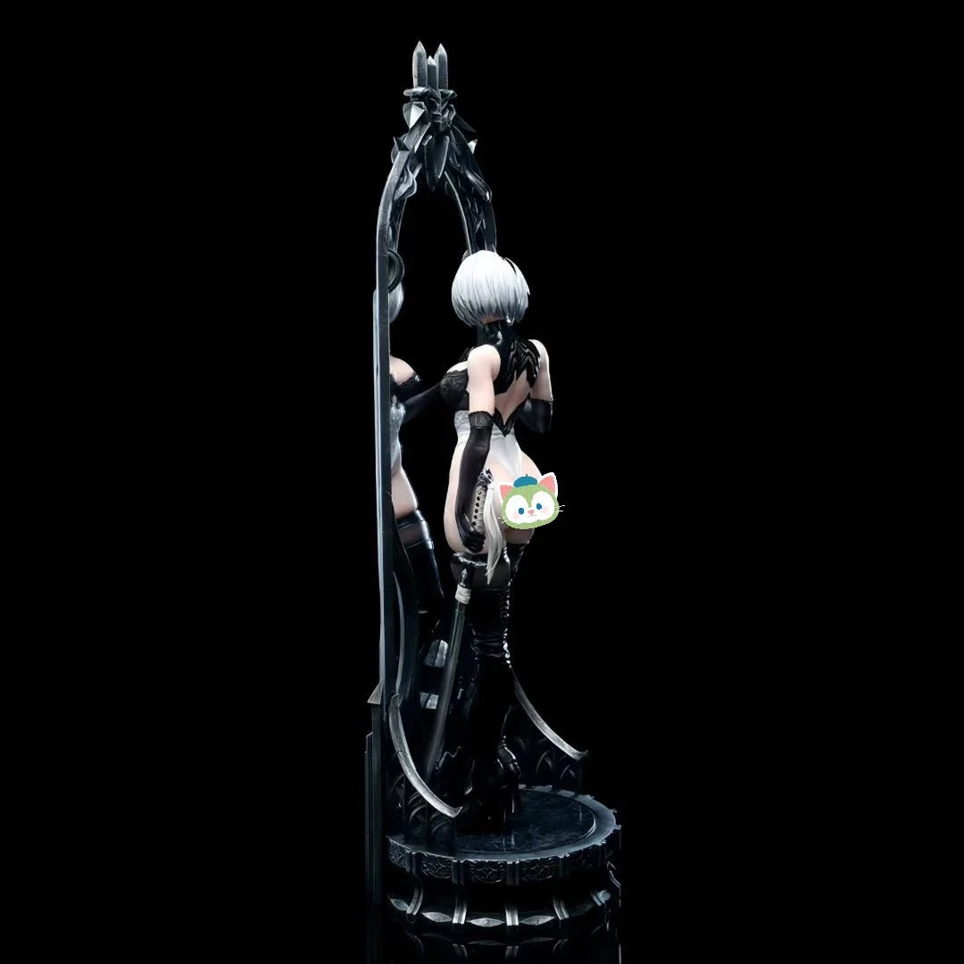 ADS Studio NieR: Automata statue series NieR Mirror 2B Double-headed  Domineering Maid anime Can Favorite PVC model figurine