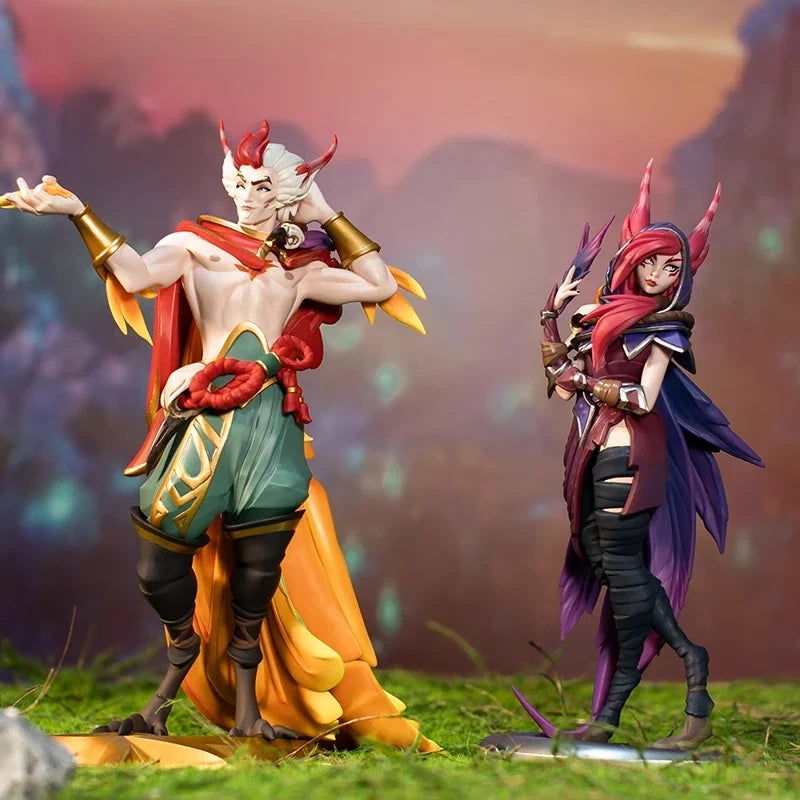 LOL Xayah Rakan figurine sculpture collectible game figurine ornament