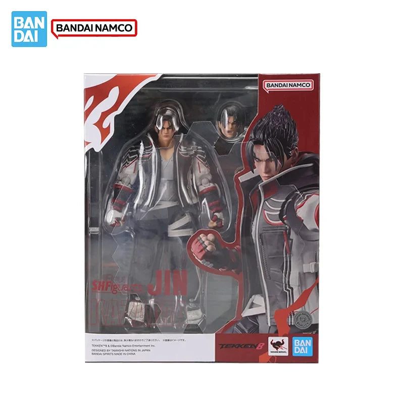 Bandai Original Echte Figur Tekken 8 Modellbausatz Anime-Figuren SHF Jin Kazama Sammlermodell Actionfigur Jungen Spielzeug Geschenke
