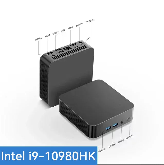 Portable Mini PC Windows 11 Pro Core i9 10980HK Desktop Gaming Computer PC 16GB RAM 1TB 2TB SSD WiFi 6 Portable Pc Gamer
