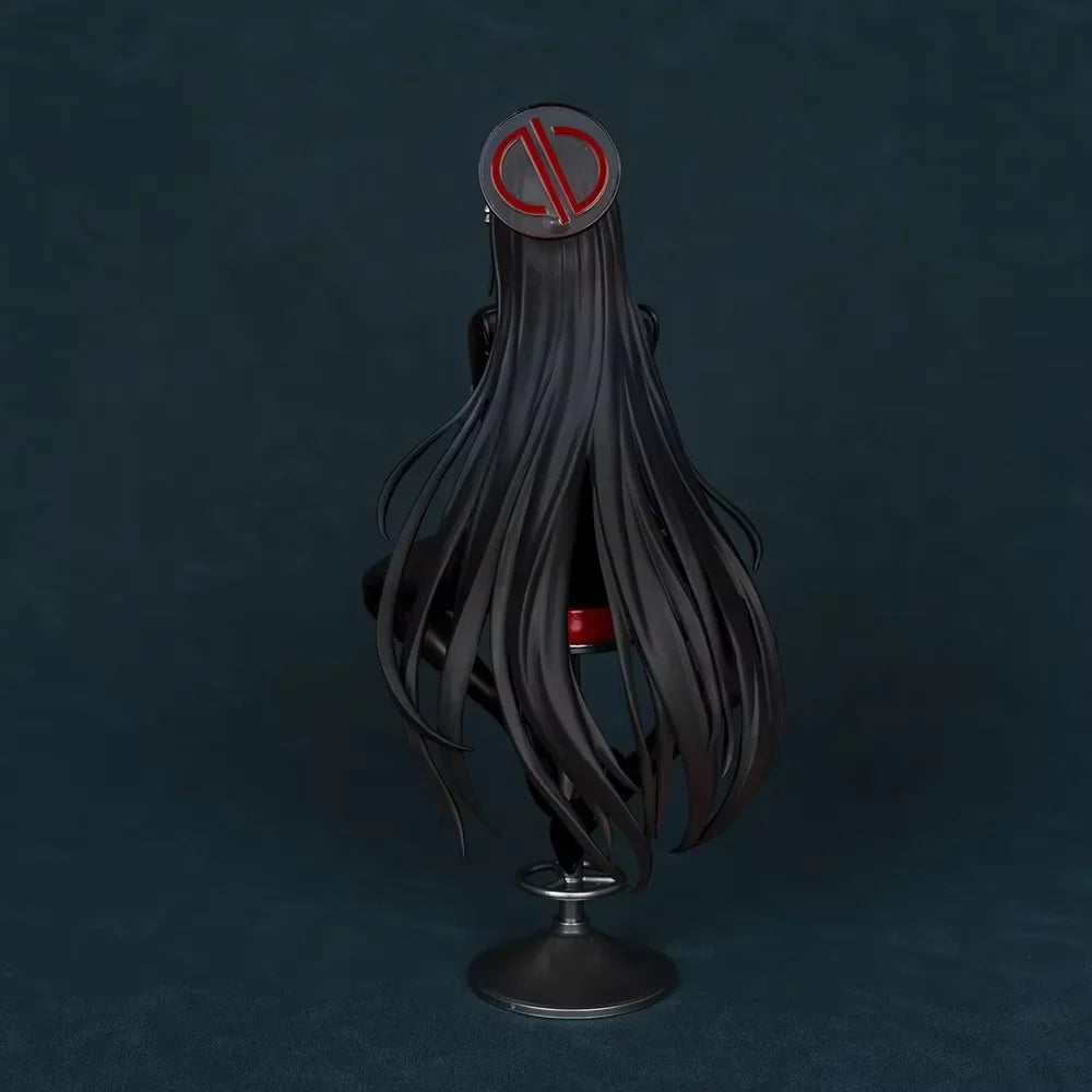 25cm Blue Archive Tsukatsuki Rio Anime Figure Black Silk Sitting Tsukatsuki Rio Sexy Girl Uniform Figures Collect Model Toy gift