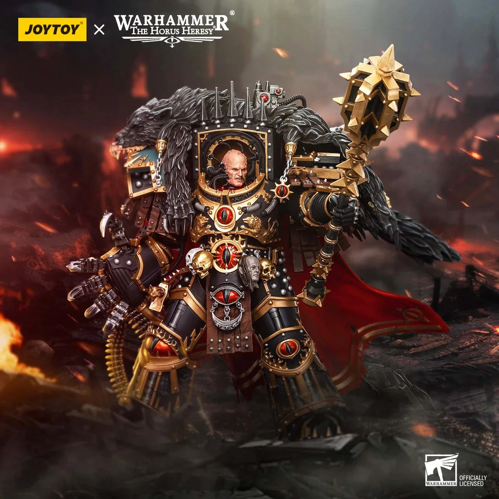 JOYTOY Warhammer 40K 1/18 Action Figures Sons of Horus Warmaster Horus Anime Figures Toys Model