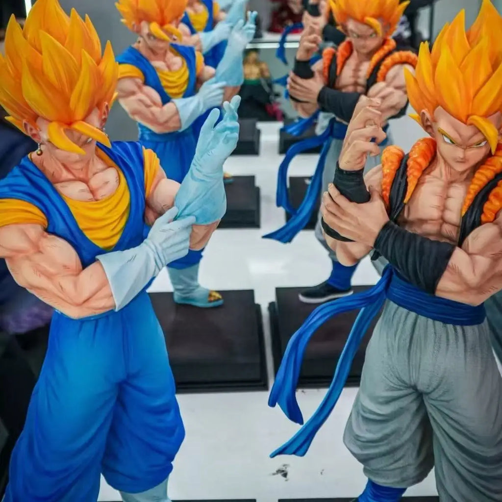 Jt Statue 53cm/20.87inch Anime Dragon Ball Gogeta Vegetto Figure Statue Super Saiyan Action Figures Collection Model Toys Gifts