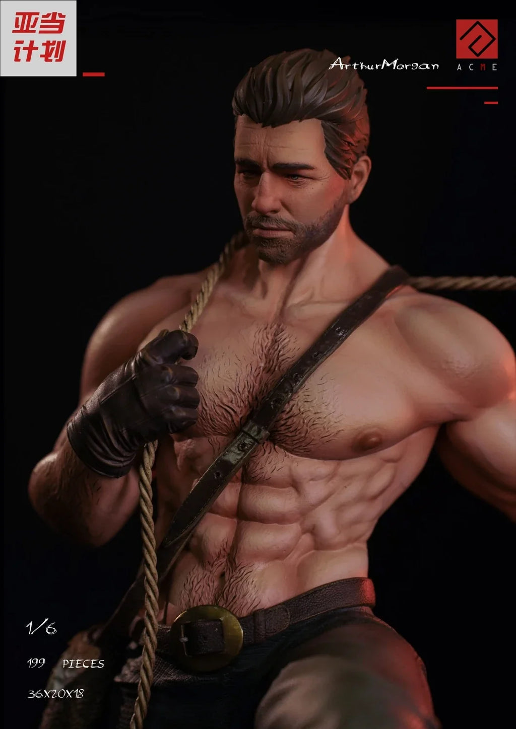 1/6 36Cm Resin Acme Studio Gk Red Dead Redemption 2 Arthur Morgan Game Action Figure Statue Ornament Model Garage Kit Toys Gift