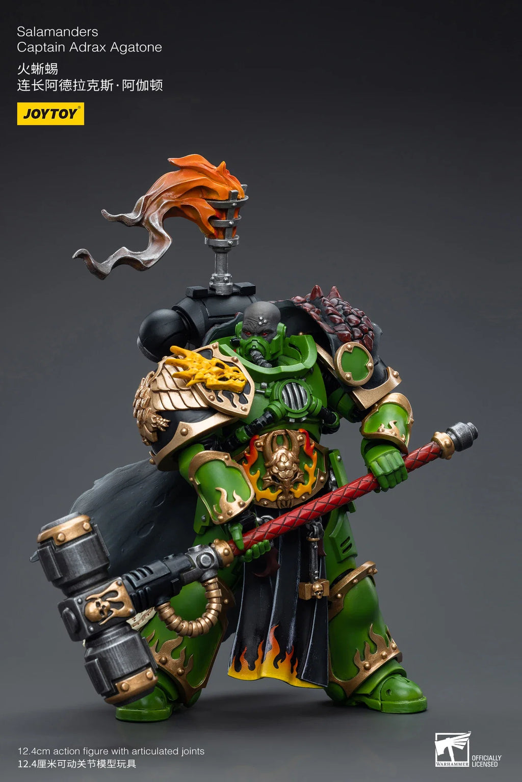 JOYTOY 40K 1/18 Salamanders Captain Adrax Agatone Action Figures Model Gift for Collection