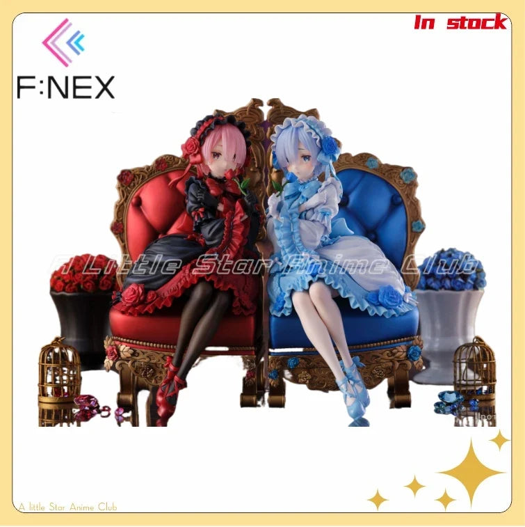 In Stock Original F:NEX Re ZERO Starting Life in Another World REM/RAM Gothic Style Anime Figure Model Collection Gift Toys