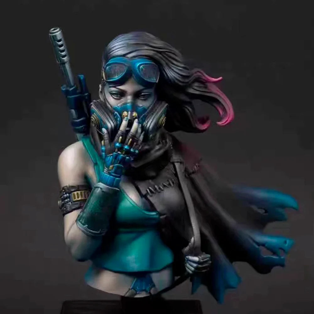1/10 Desert Fox, Ninja woman, Female warrior, Resin Model figure Bust, GK, Unassembled and unpainted kit