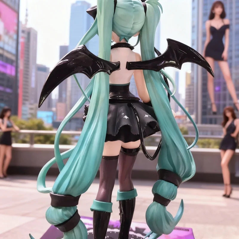 New anime character Hatsune Miku, a little devil a raccoon and a dark ange suitable for decorations toys models tabletop ornamen