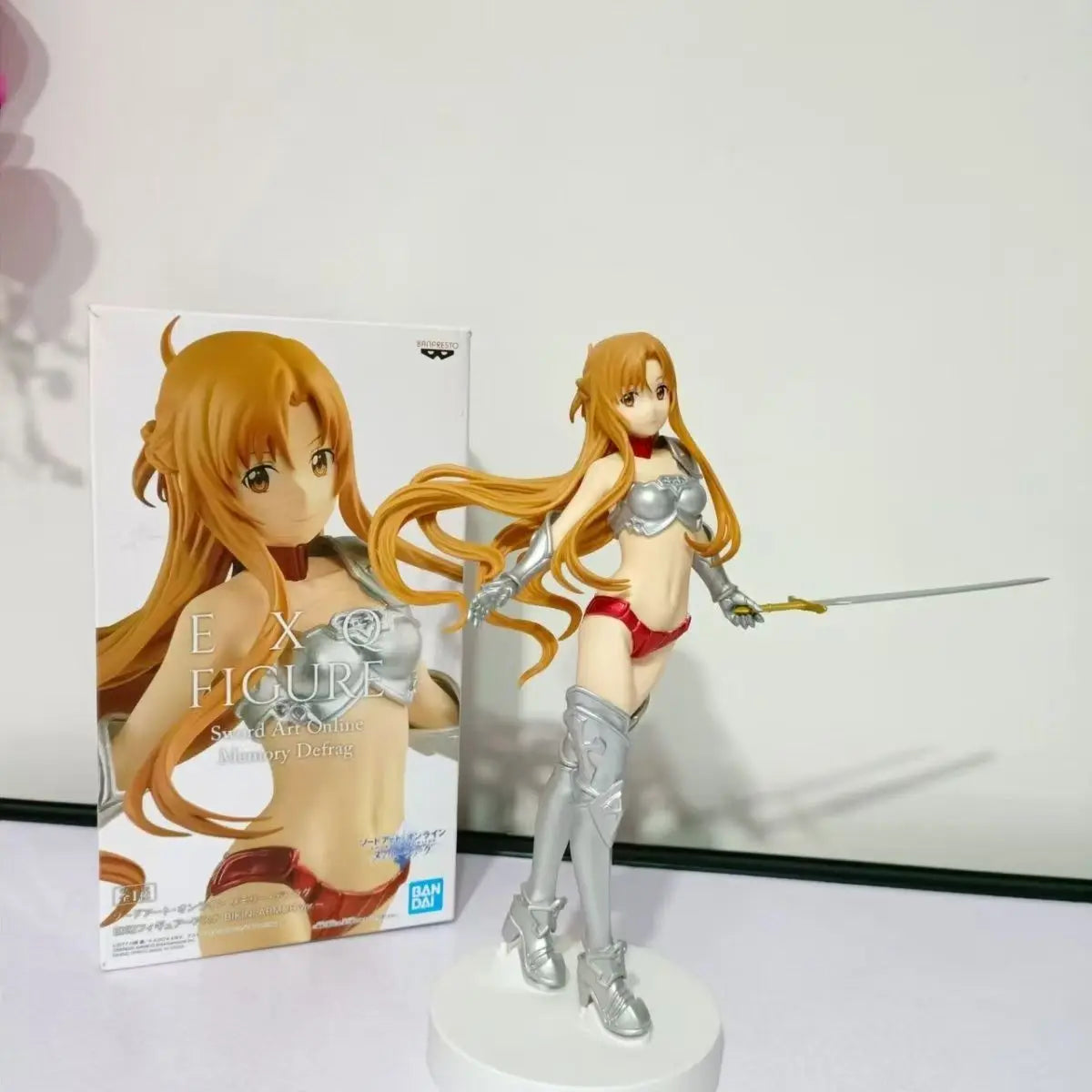 Bandai Original Banpresto Sword Art Online Anime Figure Bikini Yuuki Leafa Asuna Collectible Model Ornaments birthday present