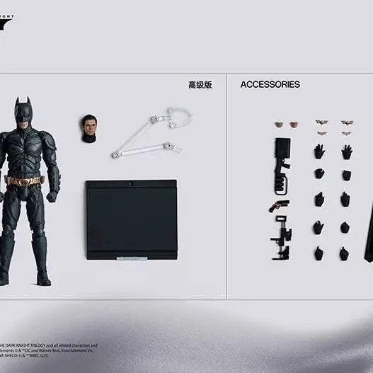 Inart 1/12 Studio New Batman Figure Men Soldier Batman Christian Bale The Dark Knight Rises Eternal Fight Hero Action Figure Toy