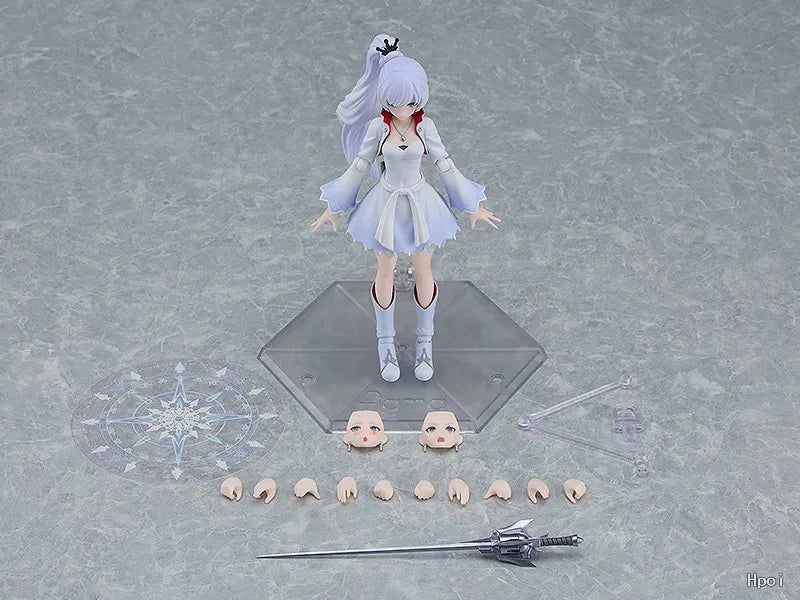 Original in Stock Max Factory Figma#599 RWBY Ice and Snow Empire Weiss Schnee Scale Figures Model Toys Gifts Collection