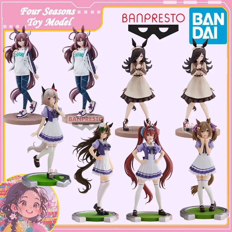Fast Shipping Bandai Anime Pretty Derby BANPRESTO Special Week Rice Shower Silence Suzuka Tokai Teio Original Model Toys Figure