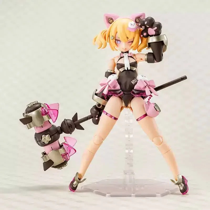 High quality Kotobukiya Original MEGAMI DEVICE PUNI MOFU KURO MAO Anime Action Figure Assembly Model Toys Collectible Model