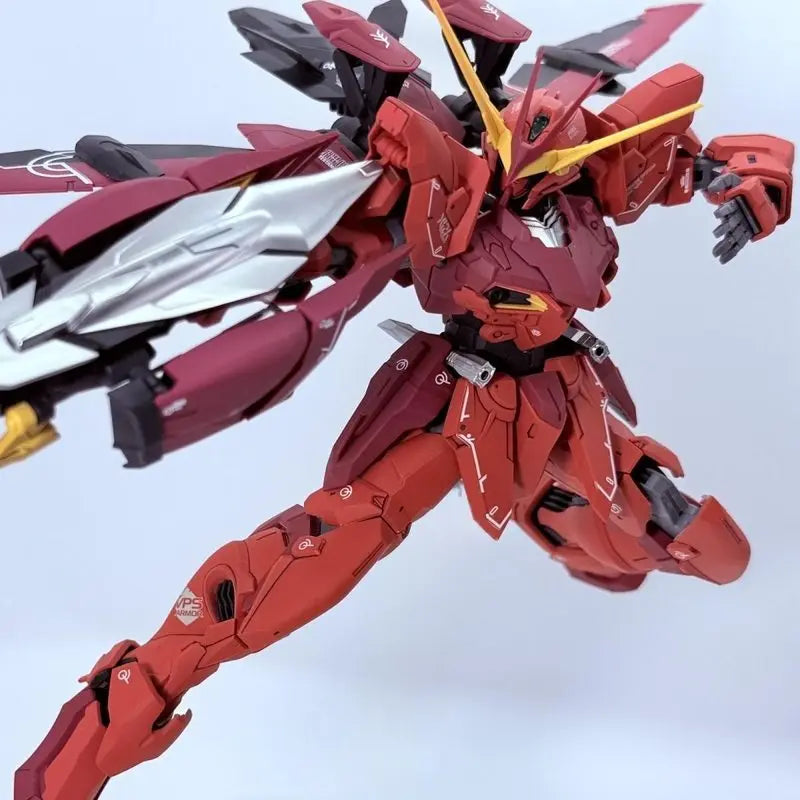 MG 1/100 Red Testament Divine Soldier Mech Assembly Model Kit Action Figures Boys' Puzzle Toys Desktop Ornament Collectible Gift