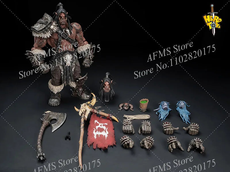 AUF LAGER Hero Toys 1/10 Maßstab Sammelfigur Orde Battle Song Chief Roaring Roaring Orc Warrior 22cm Soldaten Actionfigur