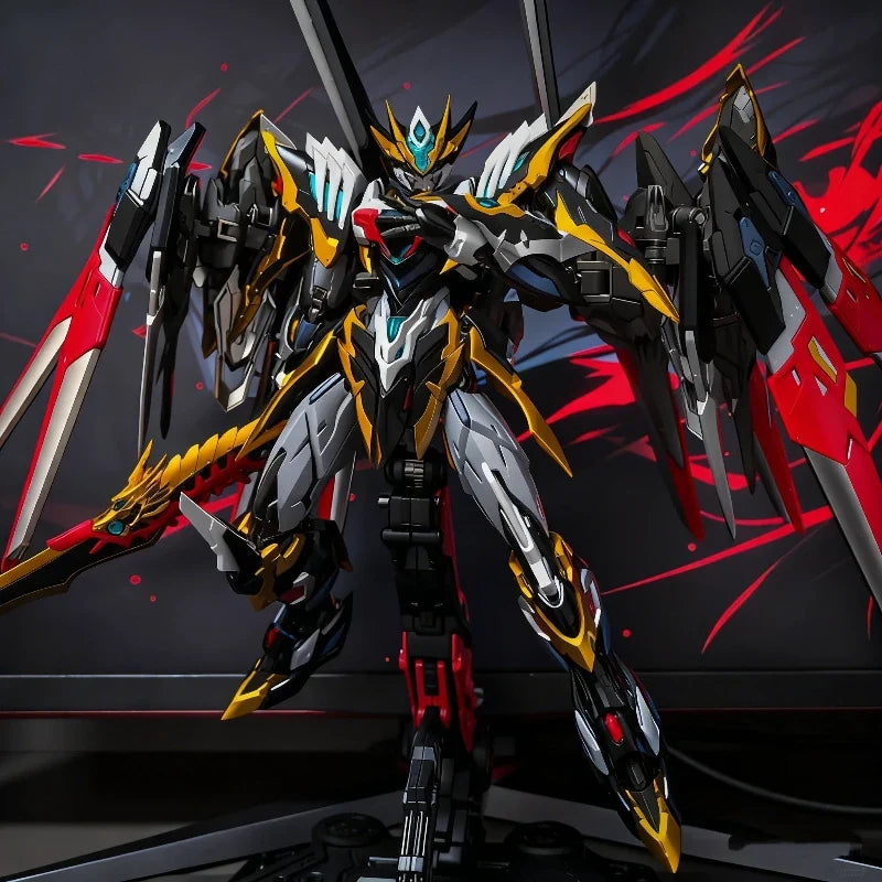 Motor Nuclear 1/100 MNP-XH12 Gan Jiang Mecha Model Kit Action Figures Alloy Frame Assembly Toy With Platform Desk Decor Boy Gift