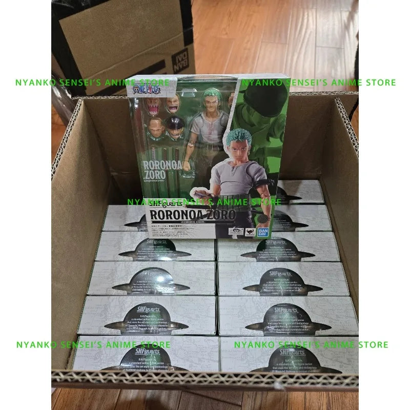 Bandai SHF One Piece Roronoa Zoro Dawn of The Adventure Action Figure Anime Model Trendy Toy Ornament Doll Collectible in Stock