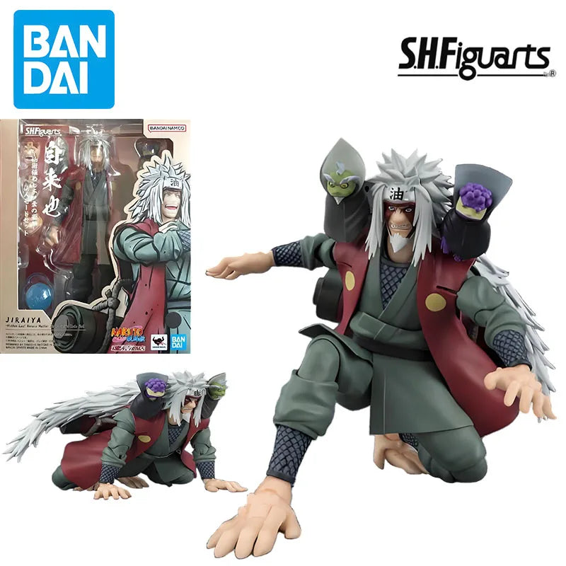 BANDAI Original MODEL KIT GUNDAM SHF JIRAIYA Anime Action Figure Assembly Model Toys Model Gifts for Boys Collectible Ornaments