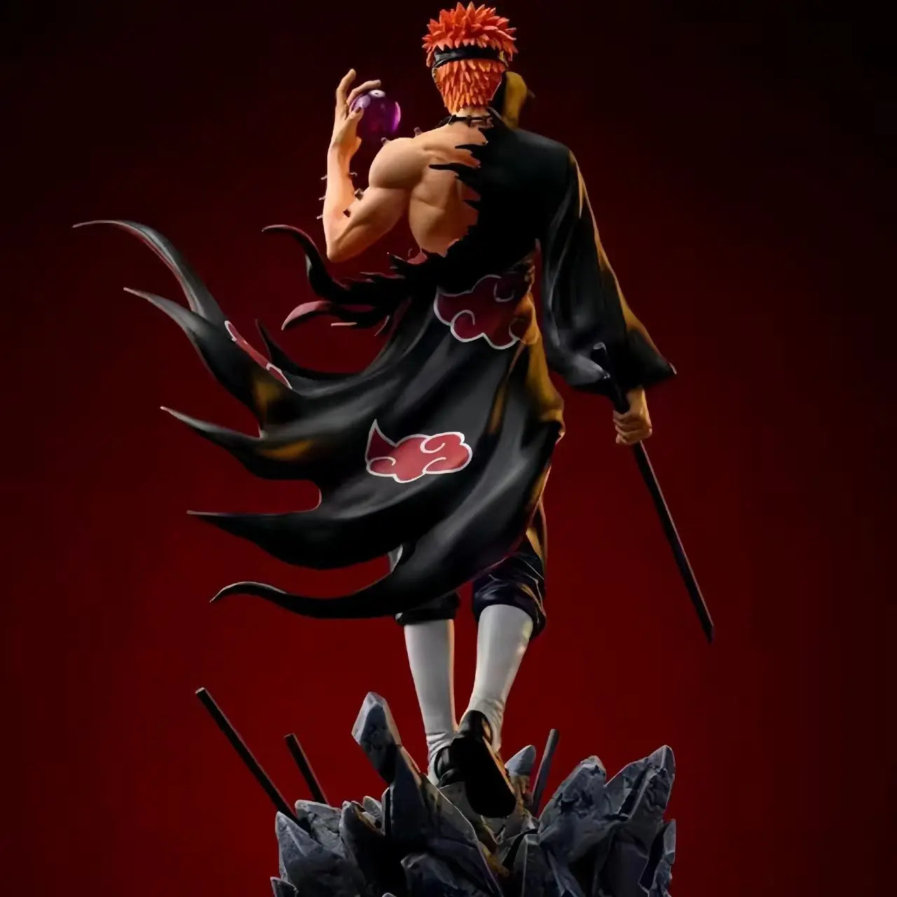 Handmade 22.5cm/8.86in Anime NARUTO Character Pain Action Character PvC Statue Desktop Jewelry Series Model Toy Gift