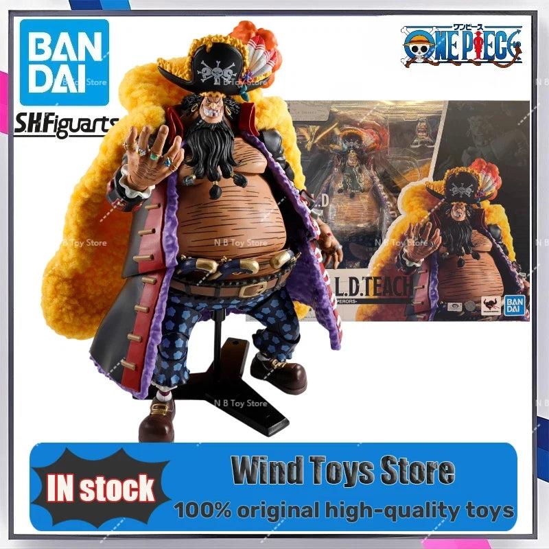 In Stock Bandai S.H.Figuarts Marshall D. Teach - The Four Emperors Barbanegra 24CM PVC Figurine Collectible Model Toy for Gift