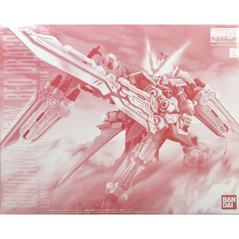 Bandai Genuine MG Online-Exclusive Gundam Astray Red Frame Red Dragon Type MBF-P02 1/100 Anime Action Figure Assembly Model Toys