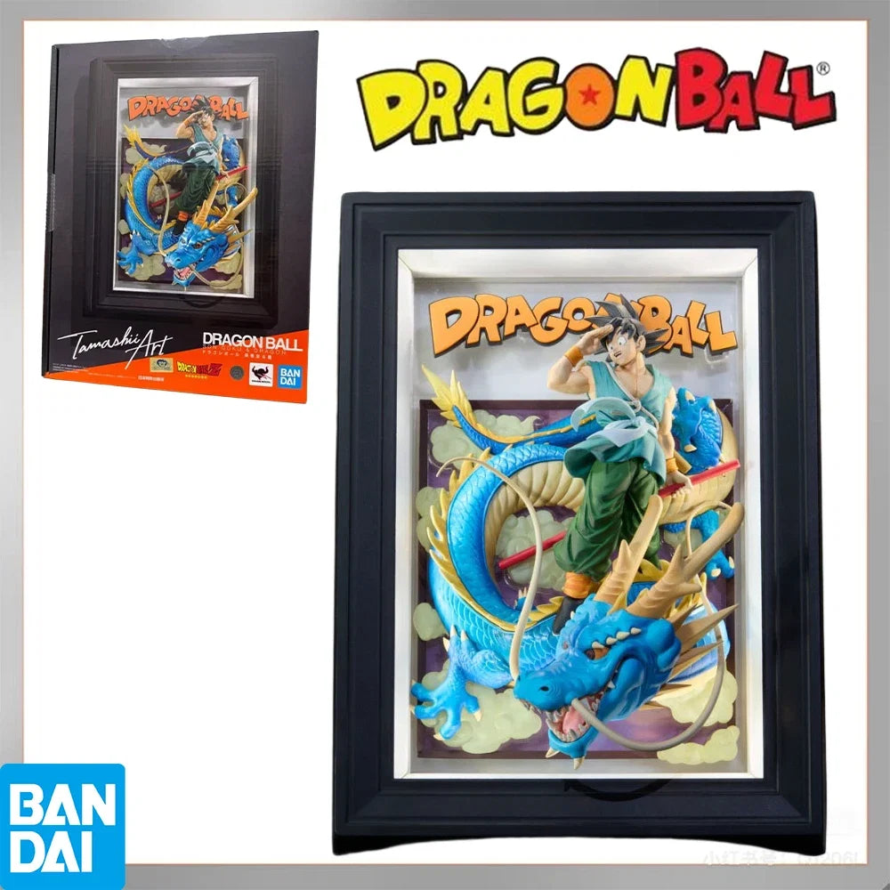 100% Authentic In Stock Bandai Tamashii Art Series Dragon Ball Anime Son Goku & Shenron 3D Figure Frame