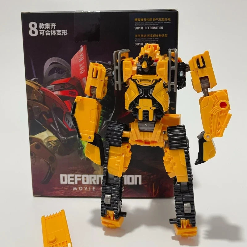 H6001-8B Anime Devastator Transformation Toys TAIBA BMB 8 IN 1 Action Figure Model KO GT Truck Crane Robot Car Kids Boy Gift