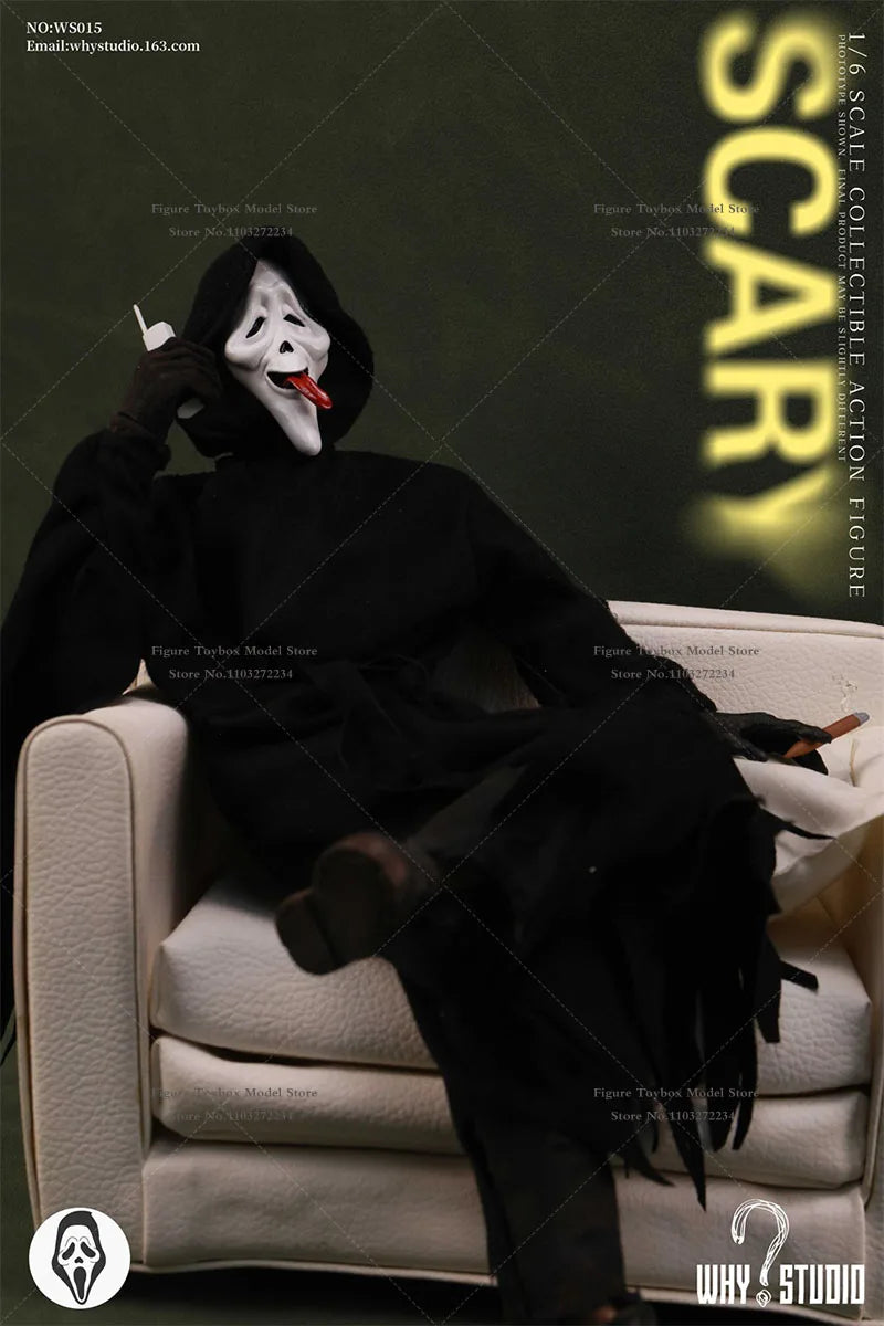 In Stock WHY STUDIO WS015 1/6 Scale Collectible Scary Action Figure Black Cloak Decoration 12" Full Set Soldier Model Toys