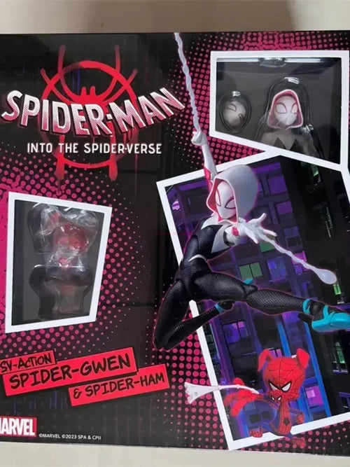 2024 Spiderman Gwen Peter Actionfigur Anime Spider-verse Sammlung Sentinel Miles Morales Figuren Weihnachtsspielzeug Geschenke