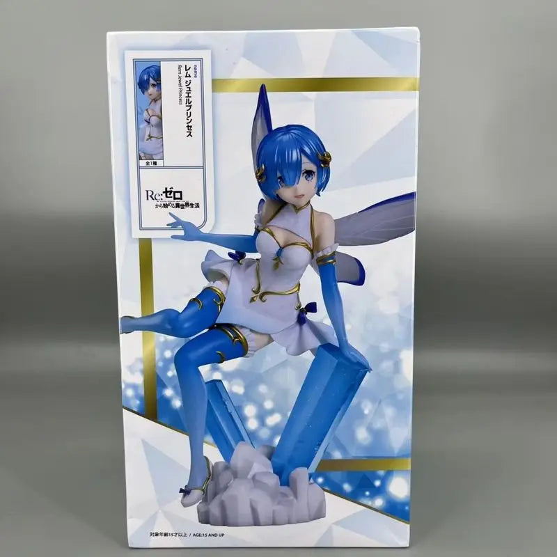 Original elCOCO Emilia Ram Rem Jewel Princess Re 1/7 Anime Figure Model Toy