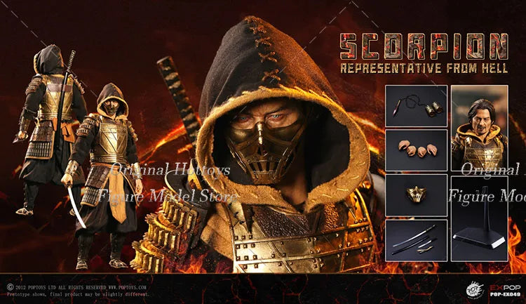 POPTOYS EX049 1/6 Scale Male Soldier Hellbringer Scorpion Warrior Bronze Armor Full Set 12-inch Action Figure Model Gifts