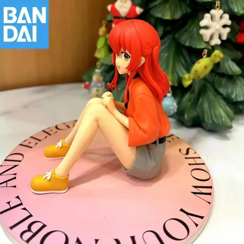 Genuine Bandai NAMCO BANPRESTO Lonely Rock Kita lkuyo PVC Anime Figure Model Ornaments Toy Gift Sitting posture doll Collection