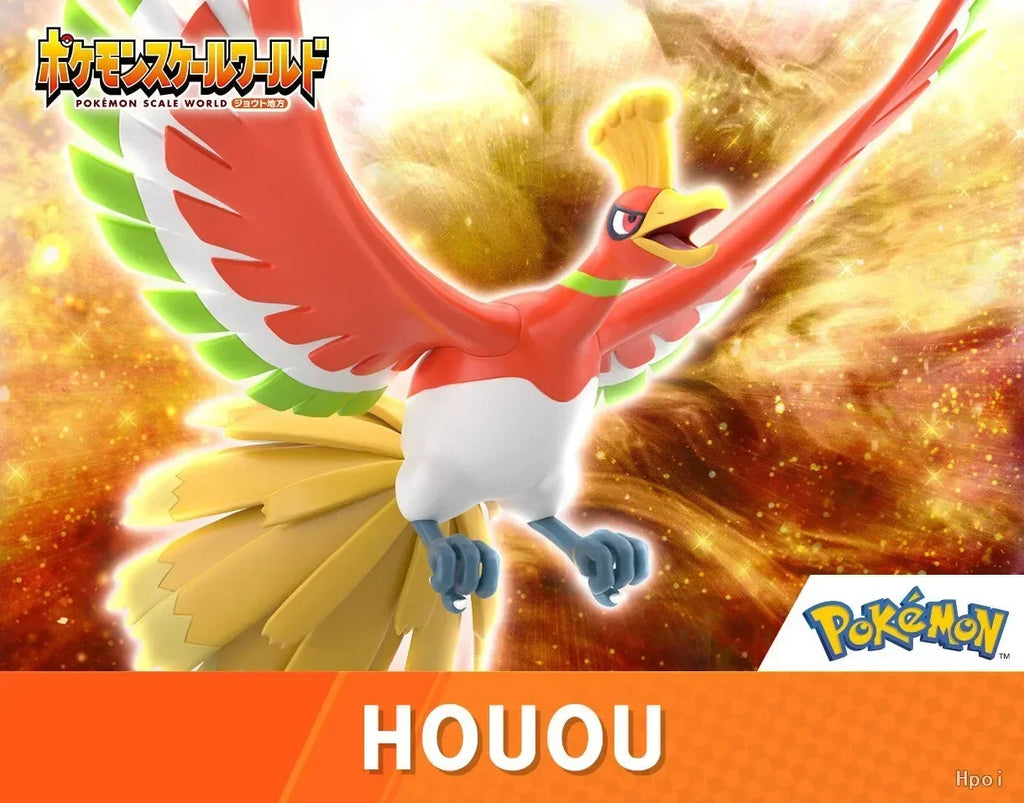 Bandai Original Pokemon Scale World Jouto Region Houou Lugia Anime Figures Collection Gifts Model Ornaments