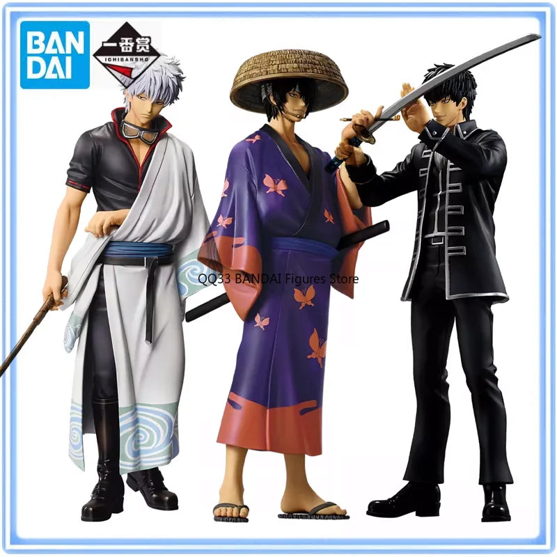 BANDAI Ichiban Kuji Anime GINTAMA Sakata Gintoki Takasugi Shinsuke Hijikata Toushirou Action Figure Model Desktop Decoration