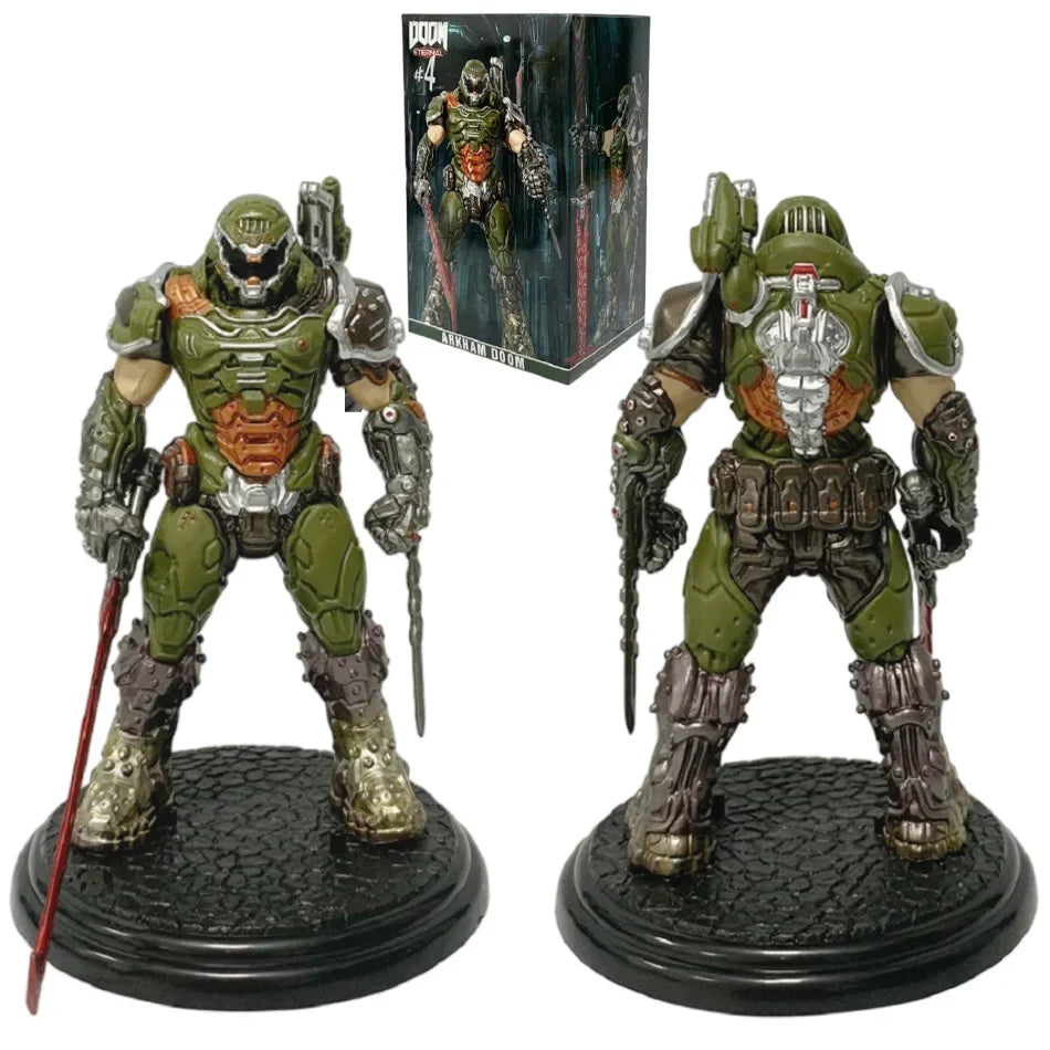 21cm Doom Slayer Eternal Demon Hunter Arkham Standing Posture Collectible Model Desktop Ornament Doll Pvc Toy Gifts