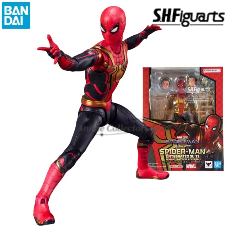 Bandai SHF S.H.Figuarts Soul Limited Spider-Man：integrated Suit No Way Home Anime Action Figure Assembly Model Ornaments Gift